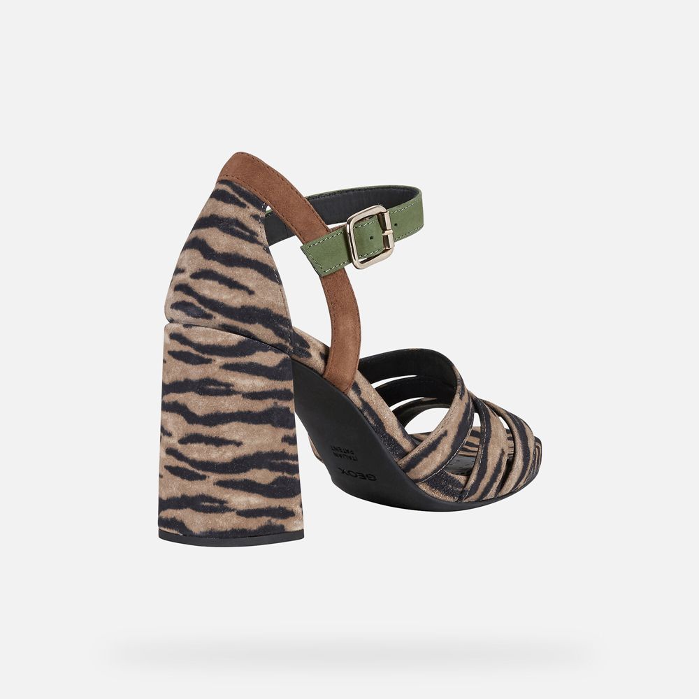 Geox Bayan Sandalet Siyah - Genziana - JGV-589214